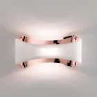 Selene Ionica applique 32x10 H16cm staal en glas gemaakt in Italië Viadurini