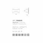 Selene Ionica applique staal en glas hand gemaakte 43x12 H 20cm Viadurini