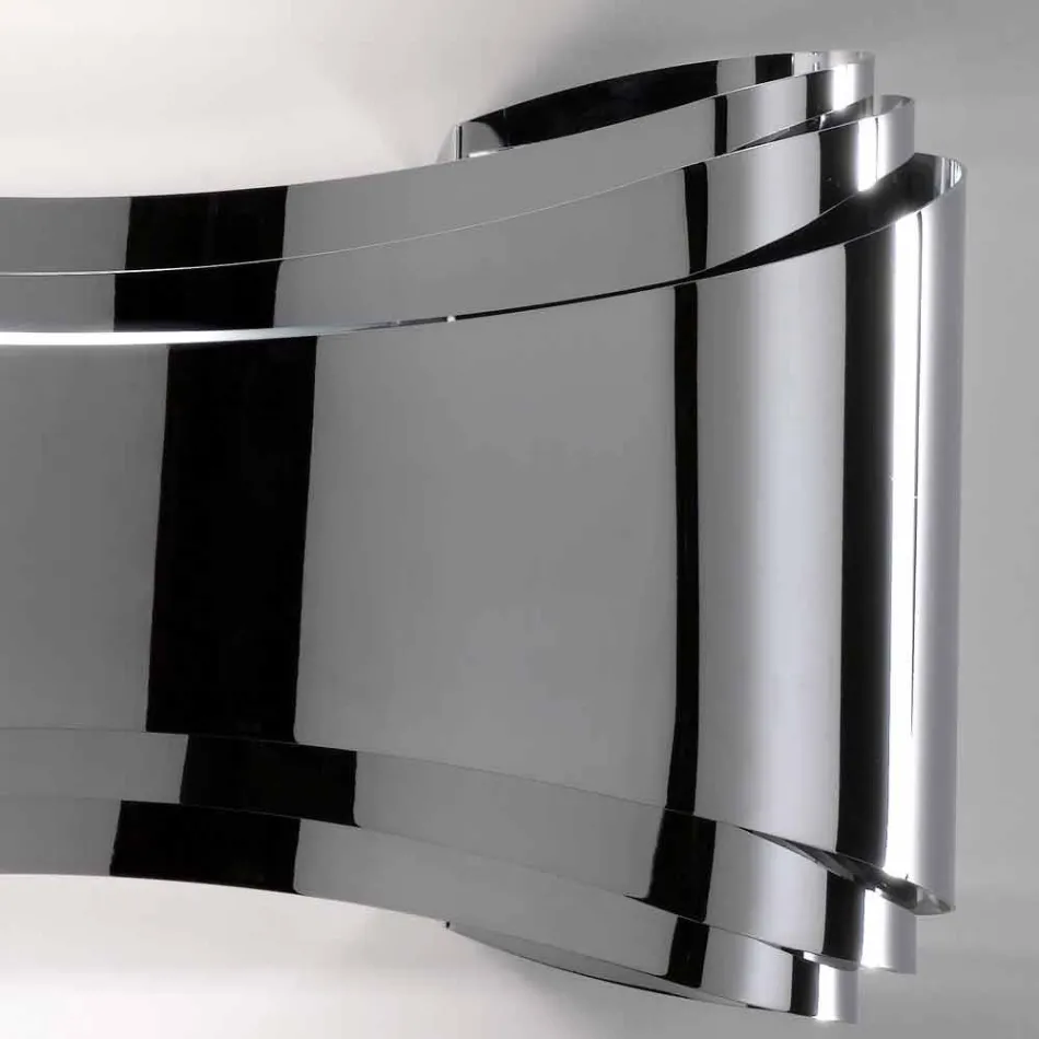 Selene Ionica wandlamp gemaakt in Italië, 30x10 H16cm, glas en staal Viadurini