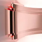 Selene Ionica wandlamp gemaakt in Italië, 30x10 H16cm, glas en staal Viadurini