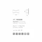 Selene Ionica wandlamp gemaakt in Italië, 30x10 H16cm, glas en staal Viadurini