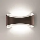 Selene Ionica wandlamp gemaakt in Italië, 40x12H20cm, staal en glas Viadurini