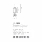 Selene Kluvì hanglamp geblazen glazen Ø19 H 27 / 150cm Viadurini