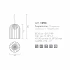 Selene Kluvì hanglamp geblazen Ø33 H 41/150 cm glazen Viadurini