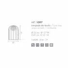 Selene Kluvì Hedendaagse tafellamp geblazen glas Ø33 H41cm Viadurini