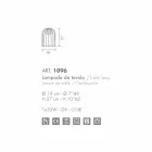 Selene Kluvì lumetto geblazen glas en metaal Ø19 H 27cm Viadurini