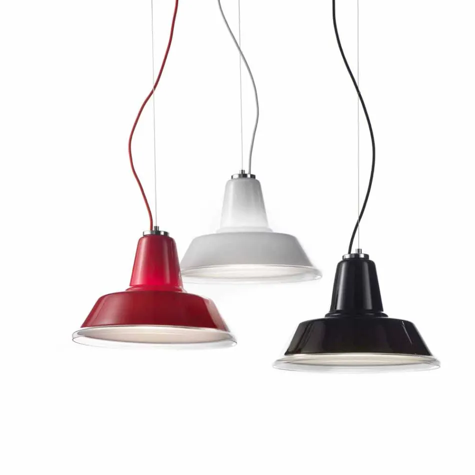 Selene Lampara hanglamp geblazen Ø37 ​​H 24/140 cm glazen Viadurini