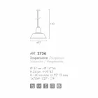 Selene Lampara hanglamp geblazen Ø37 ​​H 24/140 cm glazen Viadurini