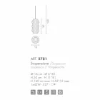 Selene Origami hanglamp geblazen glazen Ø16 H 30 / 140cm Viadurini