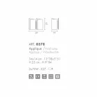 Selene Papiro applique satijn glas 34x14 H25cm Made in Italy Viadurini