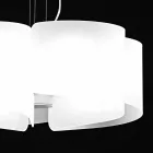 Selene Papiro witte kristallen hanglamp Ø65 x H 140 cm Viadurini