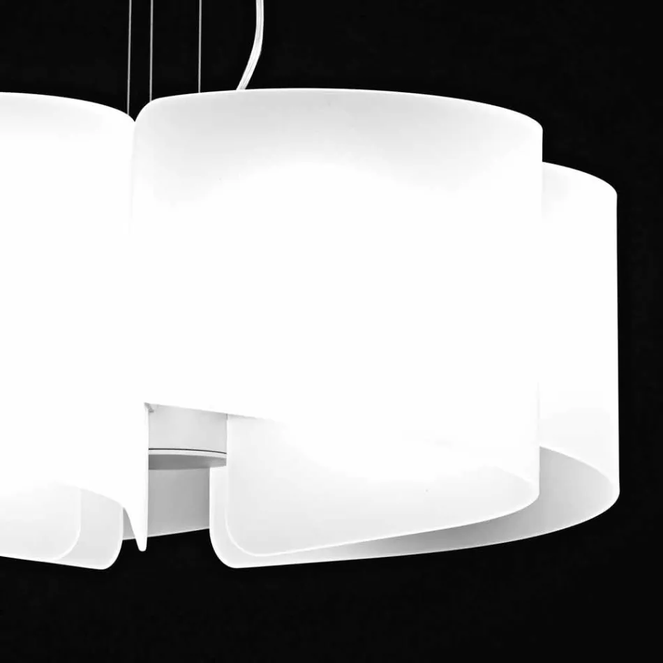 Selene Papiro witte kristallen hanglamp Ø65 x H 140 cm Viadurini