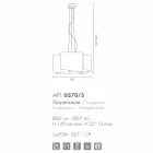 Selene Papiro witte kristallen hanglamp Ø65 x H 140 cm Viadurini