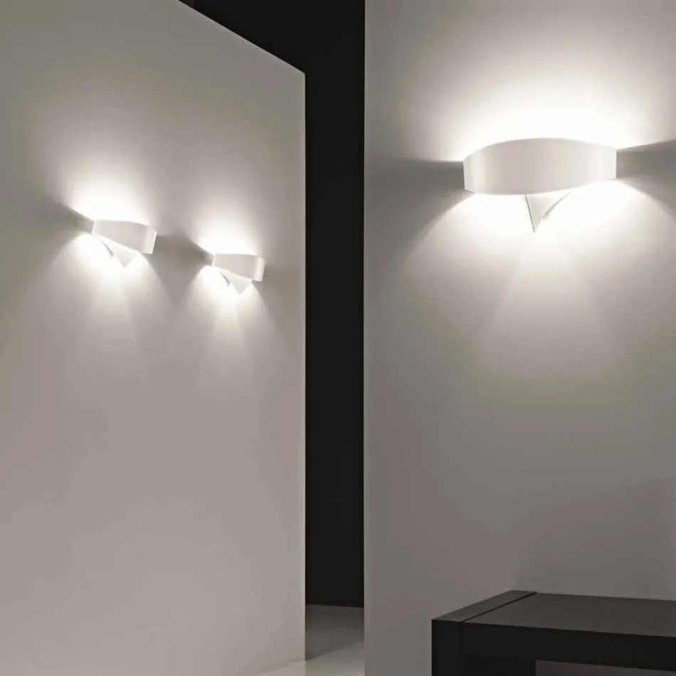 Selene Shield applique modern design gelakt staal Viadurini