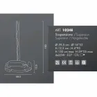 Selene Vultur hanglamp Ø59,5 H 12,5 / 150 cm gemaakt in Italië Viadurini