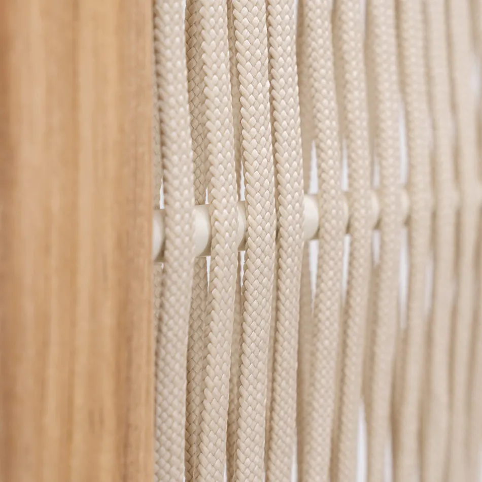 Buitenverdeler in teak, aluminium en touwvlechtwerk - Vision Viadurini