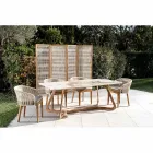 Buitenverdeler in teak, aluminium en touwvlechtwerk - Vision Viadurini