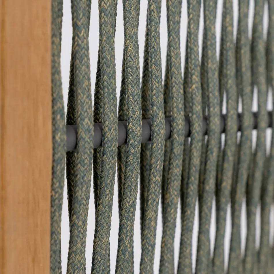 Buitenverdeler in teak, aluminium en touwvlechtwerk - Vision Viadurini