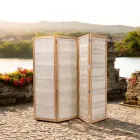 Buitenverdeler in teak, aluminium en touwvlechtwerk - Vision Viadurini