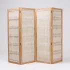 Buitenverdeler in teak, aluminium en touwvlechtwerk - Vision Viadurini