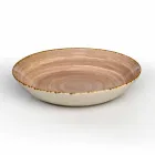 Service 12 rechthoekige en ronde gekleurde platen Modern design in steengoed - Simba Viadurini