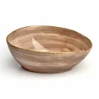 Service 12 rechthoekige en ronde gekleurde platen Modern design in steengoed - Simba Viadurini