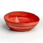 Service 12 rechthoekige en ronde gekleurde platen Modern design in steengoed - Simba Viadurini