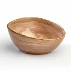 Set van 8 moderne rechthoekige designplaten en gekleurde steengoedkom - Simba Viadurini