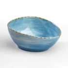 Set van 8 moderne rechthoekige designplaten en gekleurde steengoedkom - Simba Viadurini