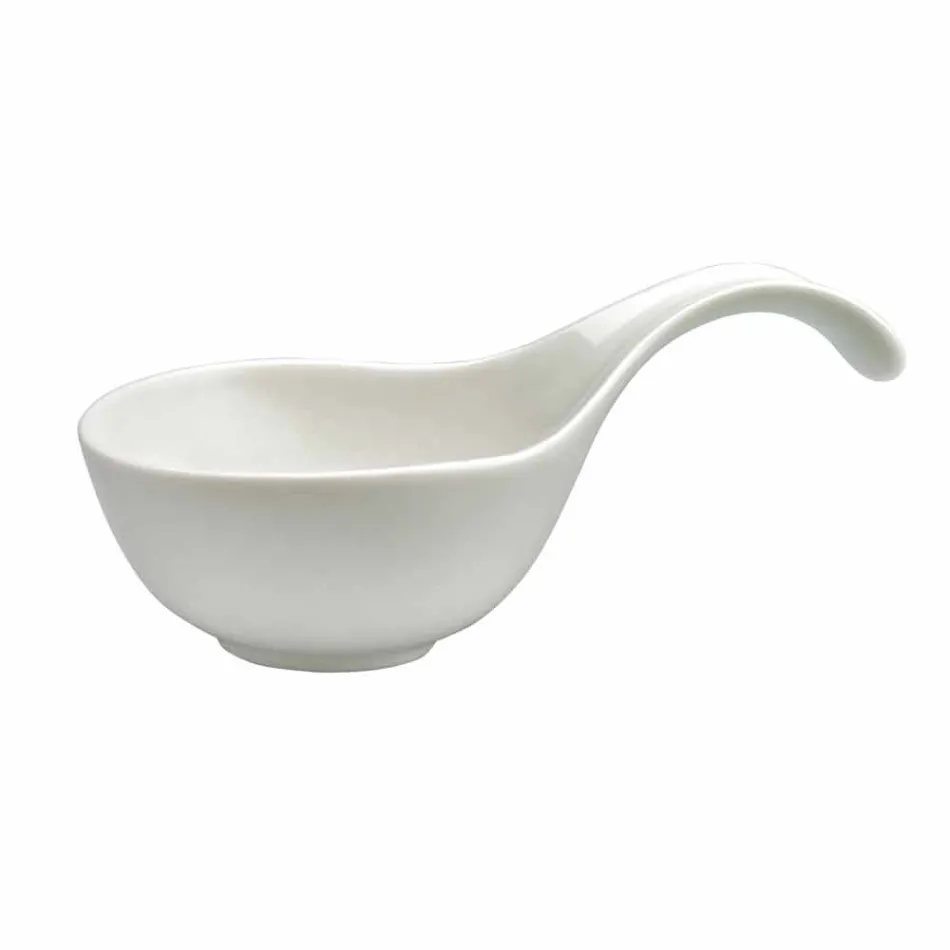 Aperitiefservies 12-delige moderne witte porseleinen designborden - Nalah Viadurini