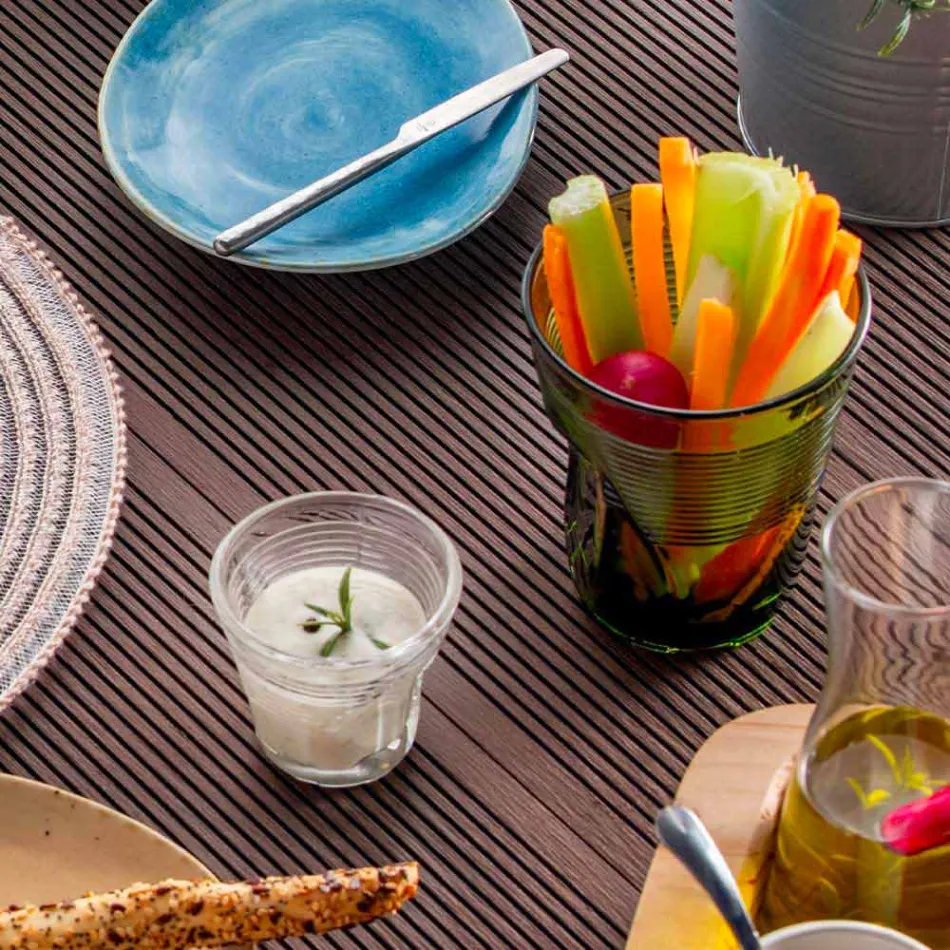 Gekleurde glazen waterglazen set 6 stuks Bijzonder ontwerp - Sarabi Viadurini