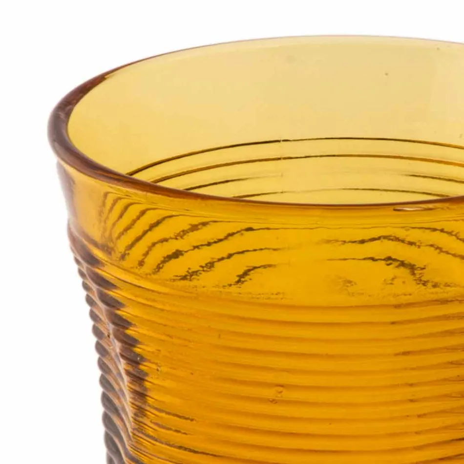 Gekleurde glazen waterglazen set 6 stuks Bijzonder ontwerp - Sarabi Viadurini