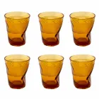 Gekleurde glazen waterglazen set 6 stuks Bijzonder ontwerp - Sarabi Viadurini