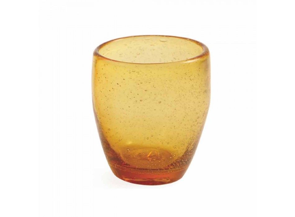 Waterglas servies in gekleurd en modern glas 6 stuks - Guerrero Viadurini