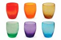 Waterglas servies in gekleurd en modern glas 12 stuks - Guerrero