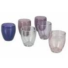 12 stuks gekleurde geblazen glazen waterglazen - Guerrero Viadurini