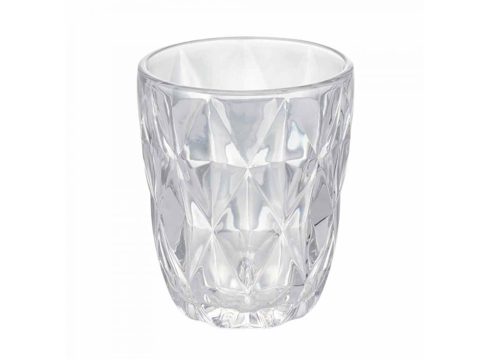 Set van 12 stuks waterglazen van transparant glas - Renaissance Viadurini