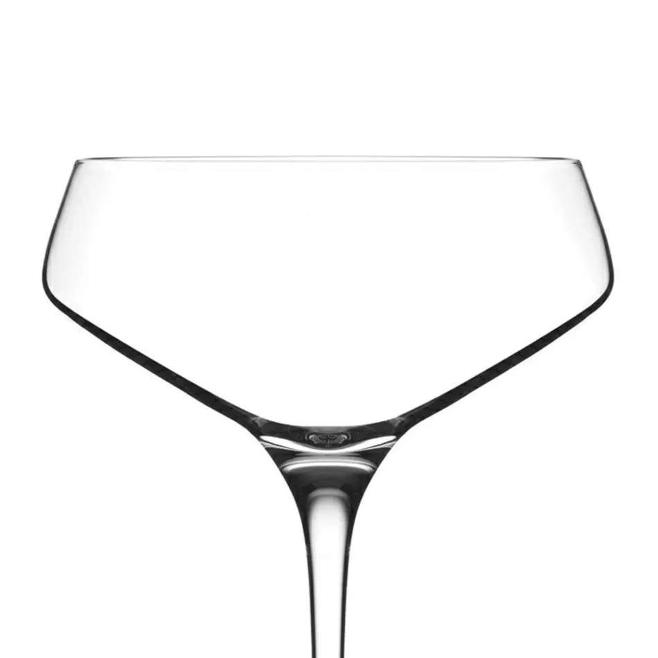 Italiaanse Ecologische Kristallen Champagnebeker Set 12 Stuks - Etera Viadurini