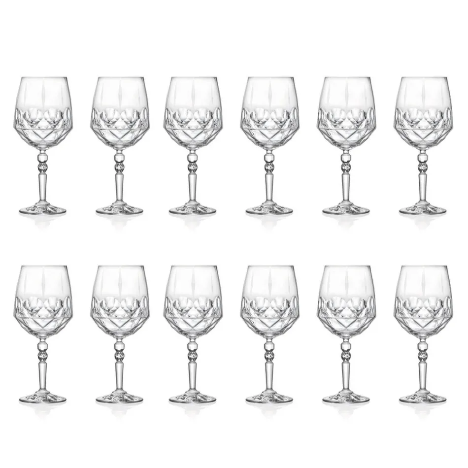 Italiaans Ecologisch Kristallen Cocktailglas Servies 12 Stuks - Bromeo Viadurini