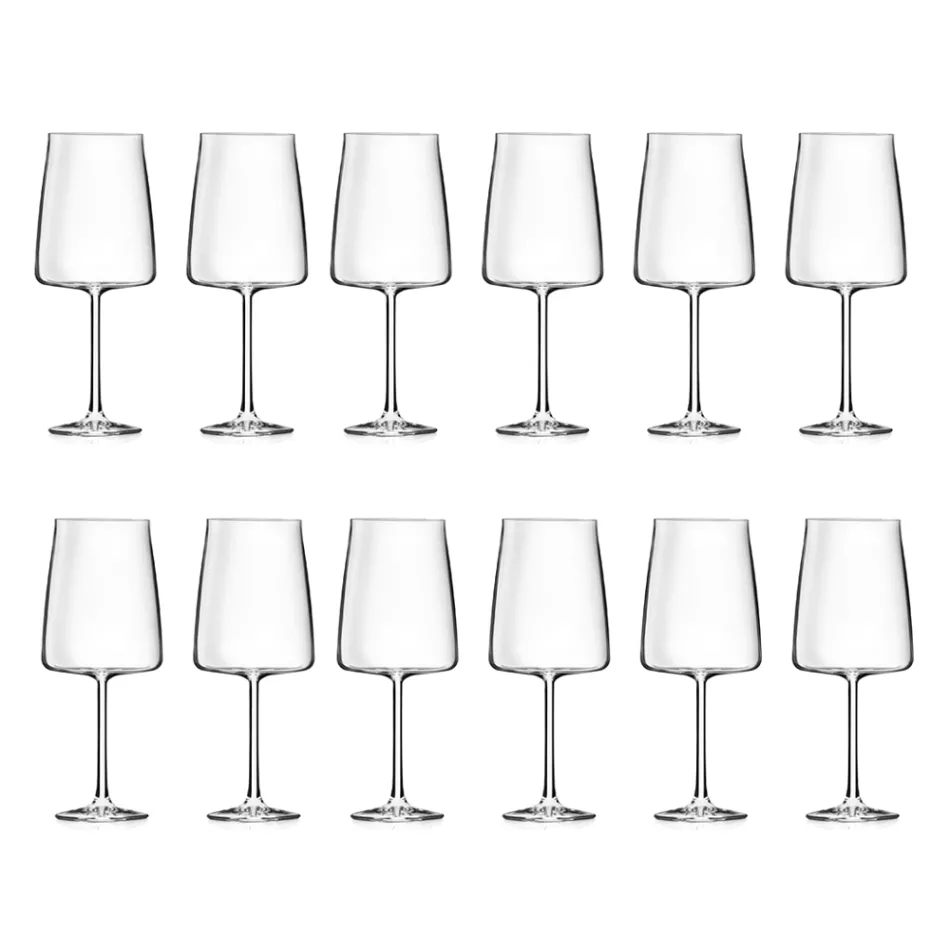 Italiaanse Minimal Eco Crystal Goblet Set 12 Stuks - Primordio Viadurini