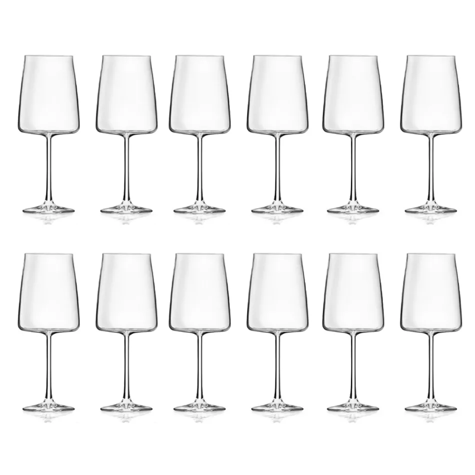Italiaanse Minimal Eco Crystal Goblet Set 12 Stuks - Primordio Viadurini