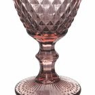 Bekerset in gekleurd en gesneden glas met decoraties 12-delig - Brillo Viadurini