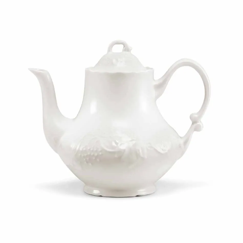 Complete ontbijtservice 22 stuks in wit porselein - Gimignano Viadurini