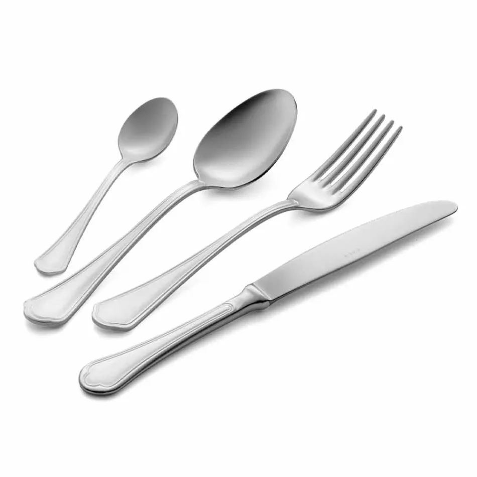 Complete set van luxe design roestvrijstalen bestek 24-delig - Boss Viadurini