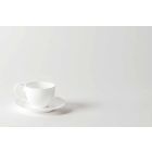 Complete service van koffiekopjes 21 stuks in wit porselein - Samantha Viadurini