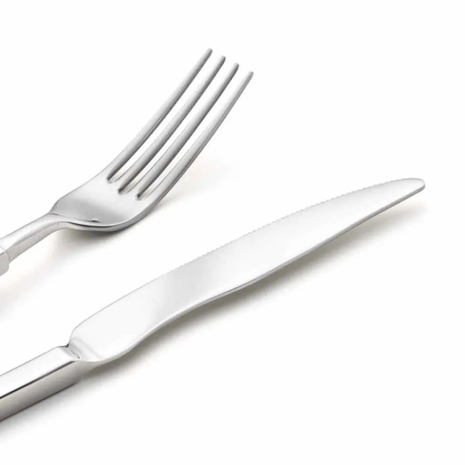 Complete stalen bestekset 24-delig Design Made in Italy - Tricky Viadurini