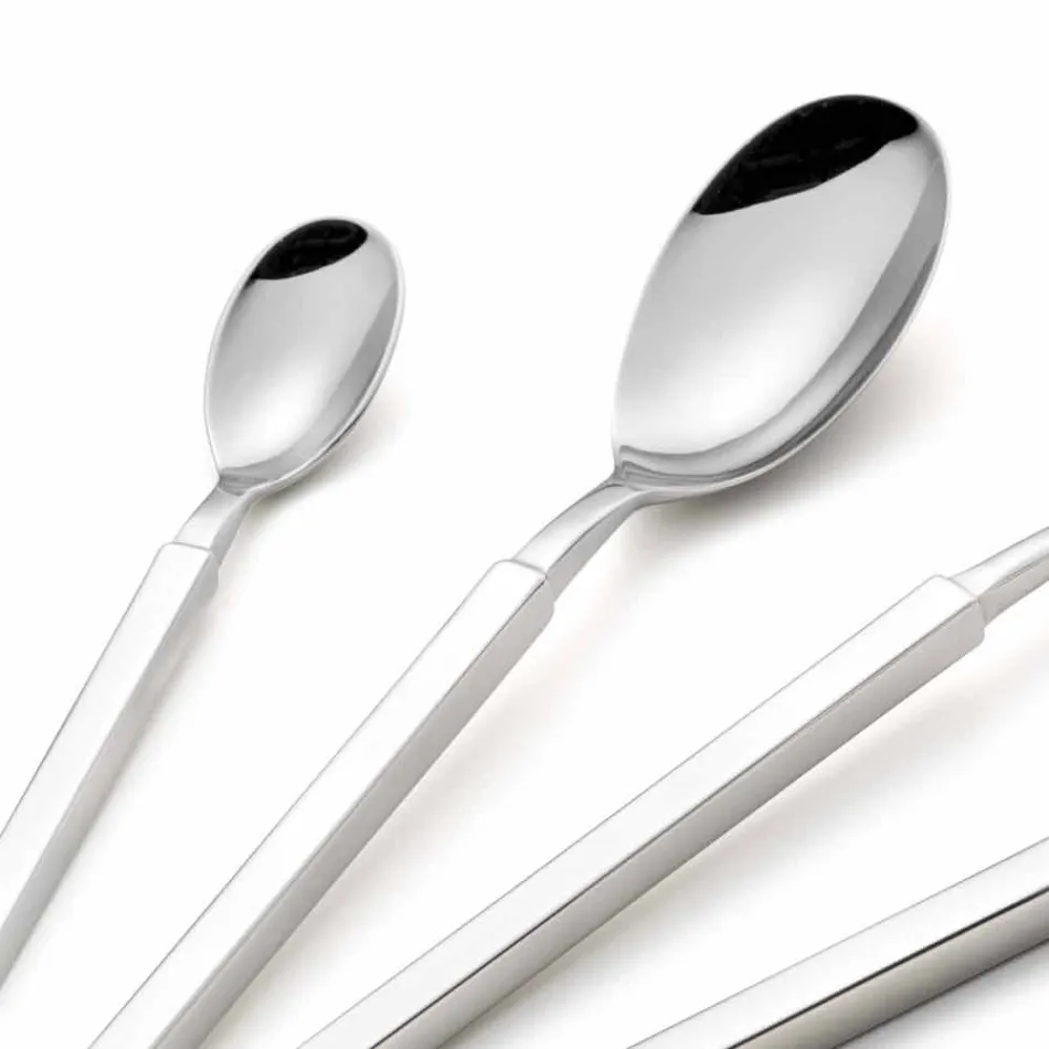 Complete stalen bestekset 24-delig Design Made in Italy - Tricky Viadurini