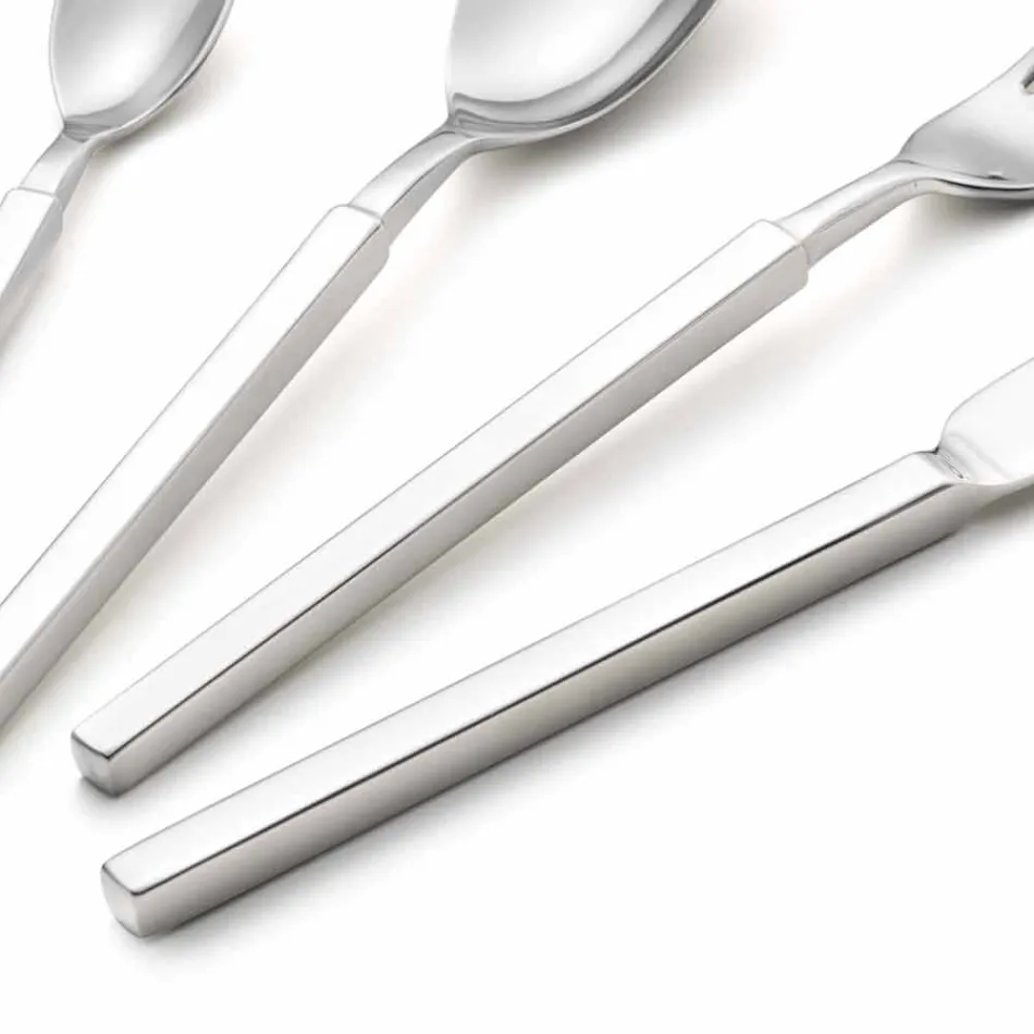 Complete stalen bestekset 24-delig Design Made in Italy - Tricky Viadurini