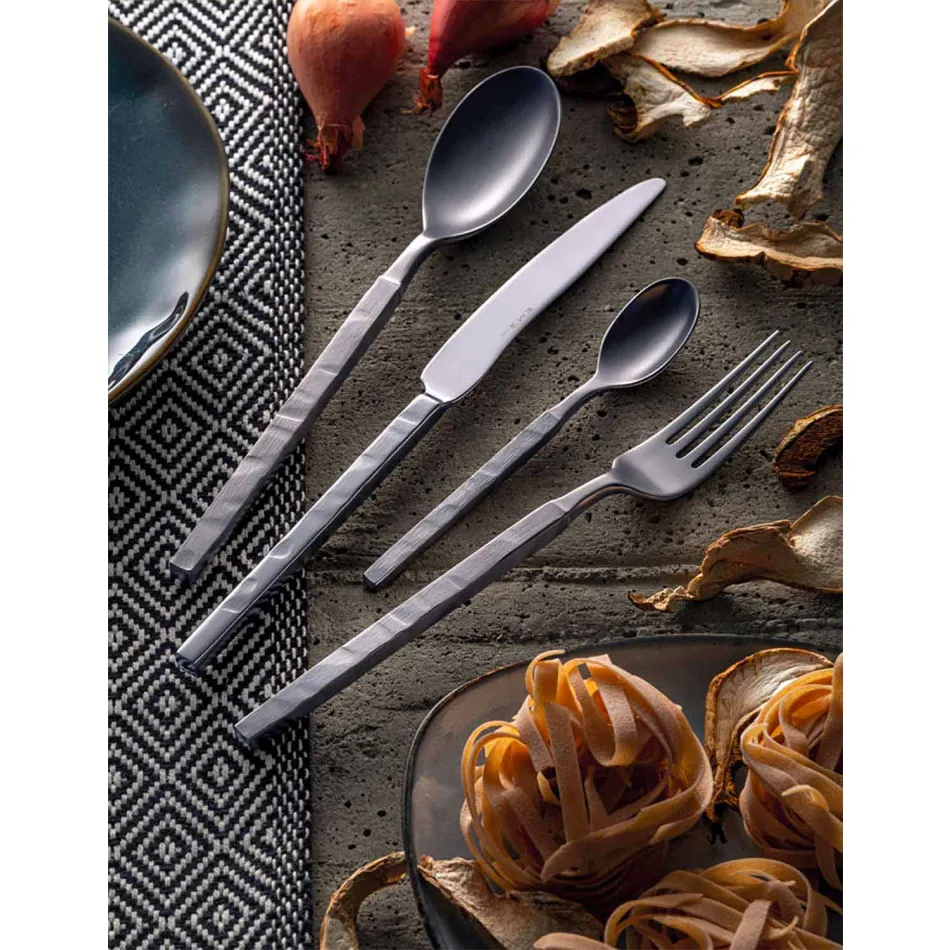 Complete stalen bestekset 24-delig Design Made in Italy - Tricky Viadurini