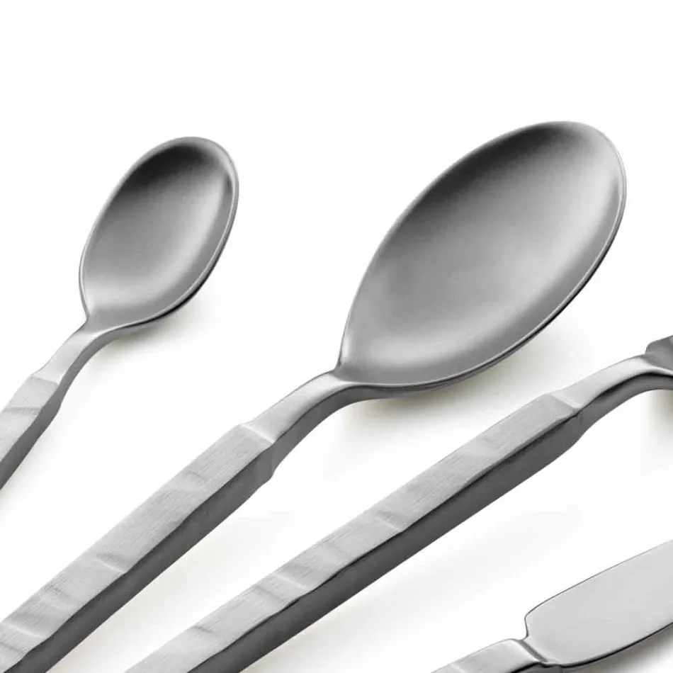 Complete stalen bestekset 24-delig Design Made in Italy - Tricky Viadurini